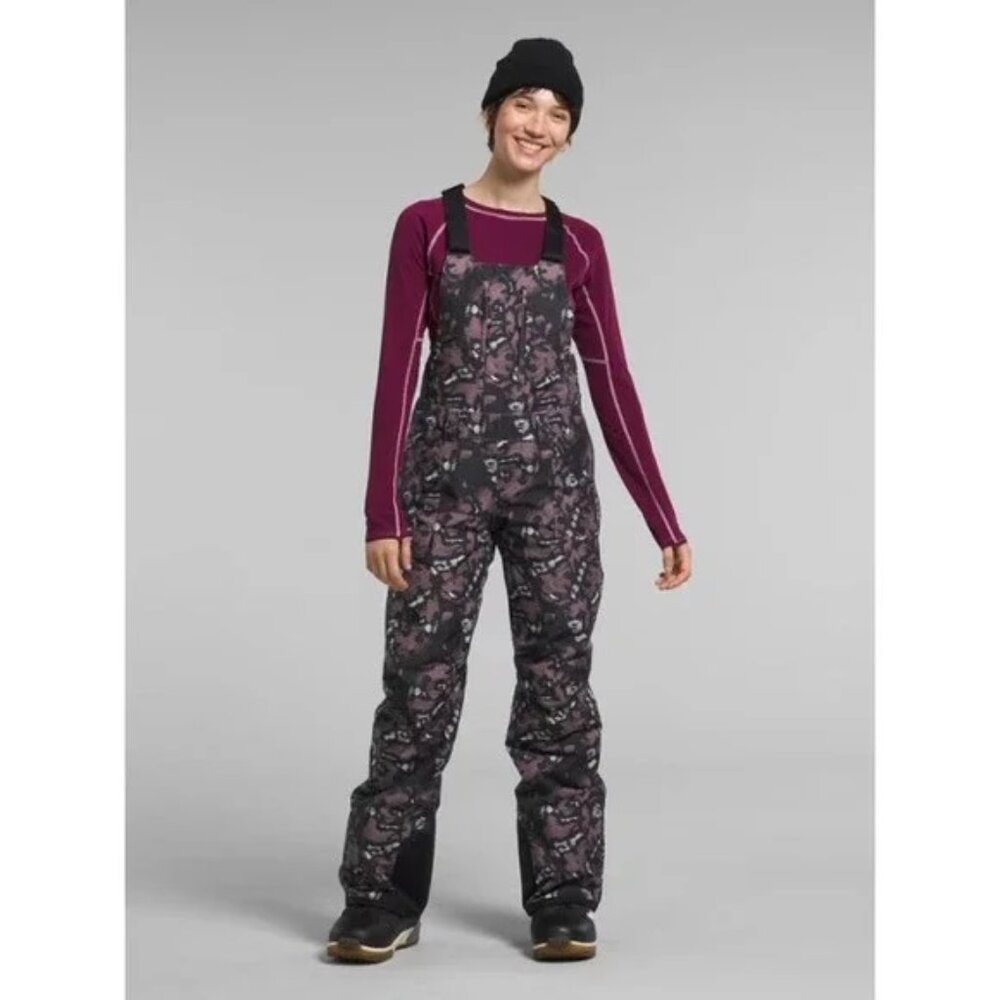 NWT THE NORTH FACE Women's Freedom Insulated Bib Fawn Grey Snake 2X